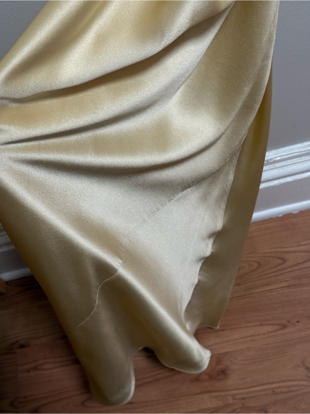 Reformation cassette silk dress blonde butter yellow wedding guest bridesmaid 6 - Picture 4 of 9